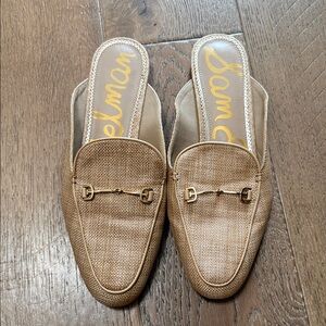 Sam Edelman Tan Loafers with Gold Detail